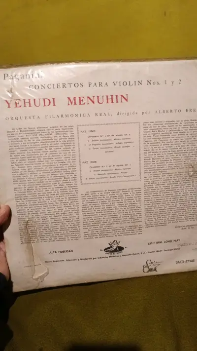 Vinilo Yehudi Menuhin Paganini conciertos - miniatura 3