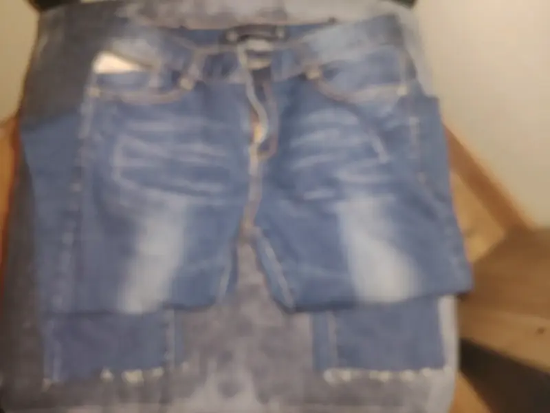 Jeans de mezclilla azul desgastado - 1