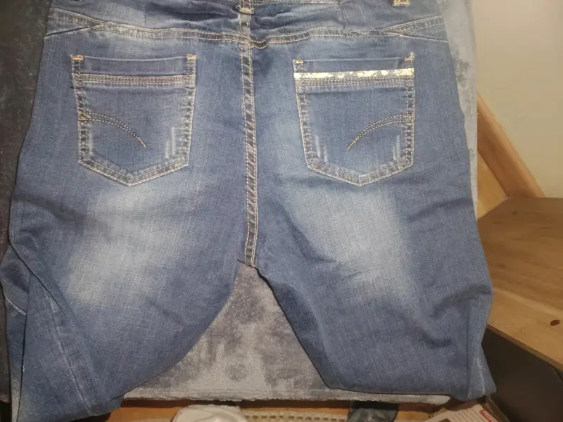 Jeans de mezclilla azul desgastado - 2