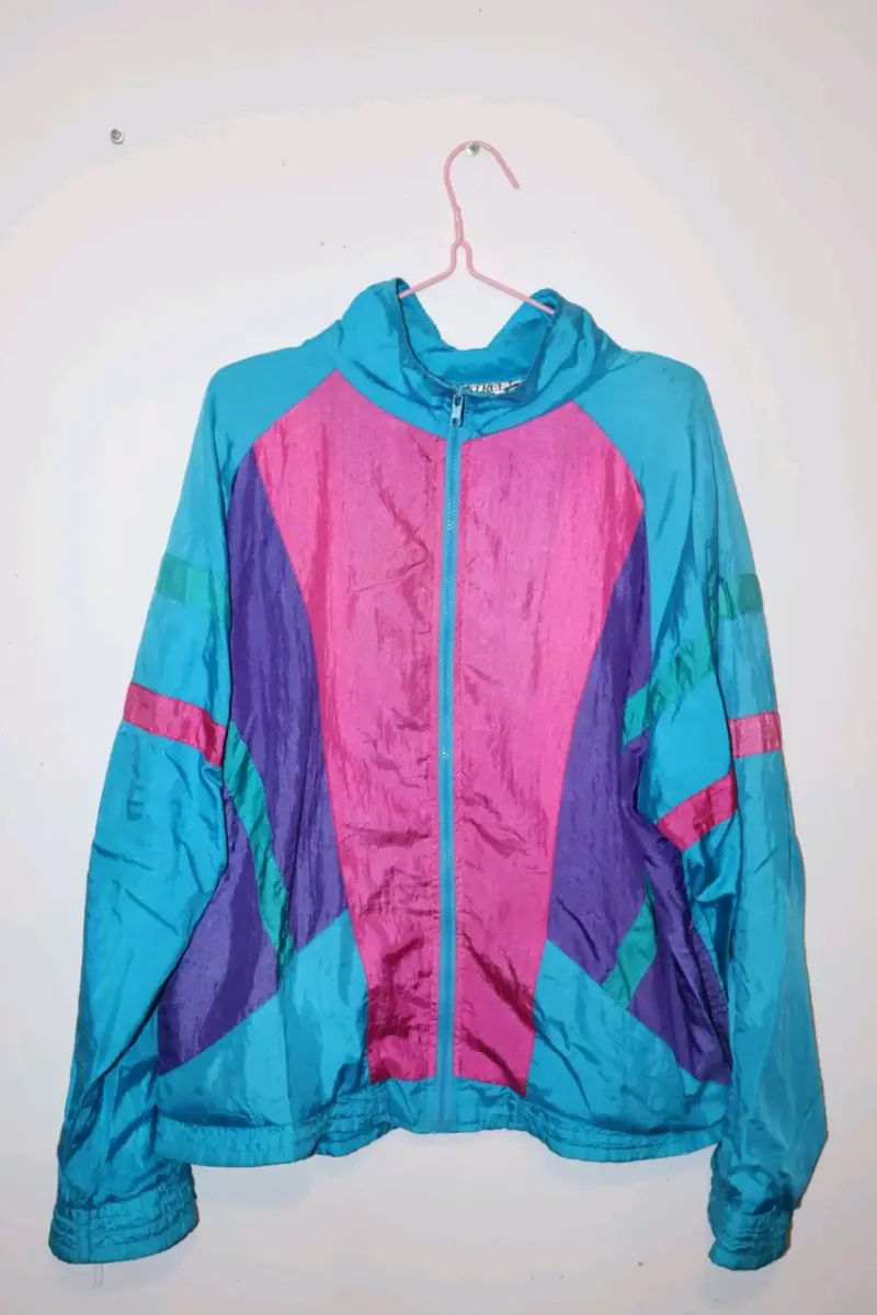Chaqueta retro deportiva multicolor