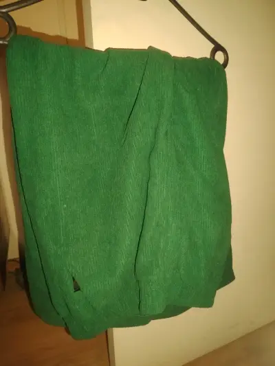 Pantalón de cotele verde forrado - miniatura 1