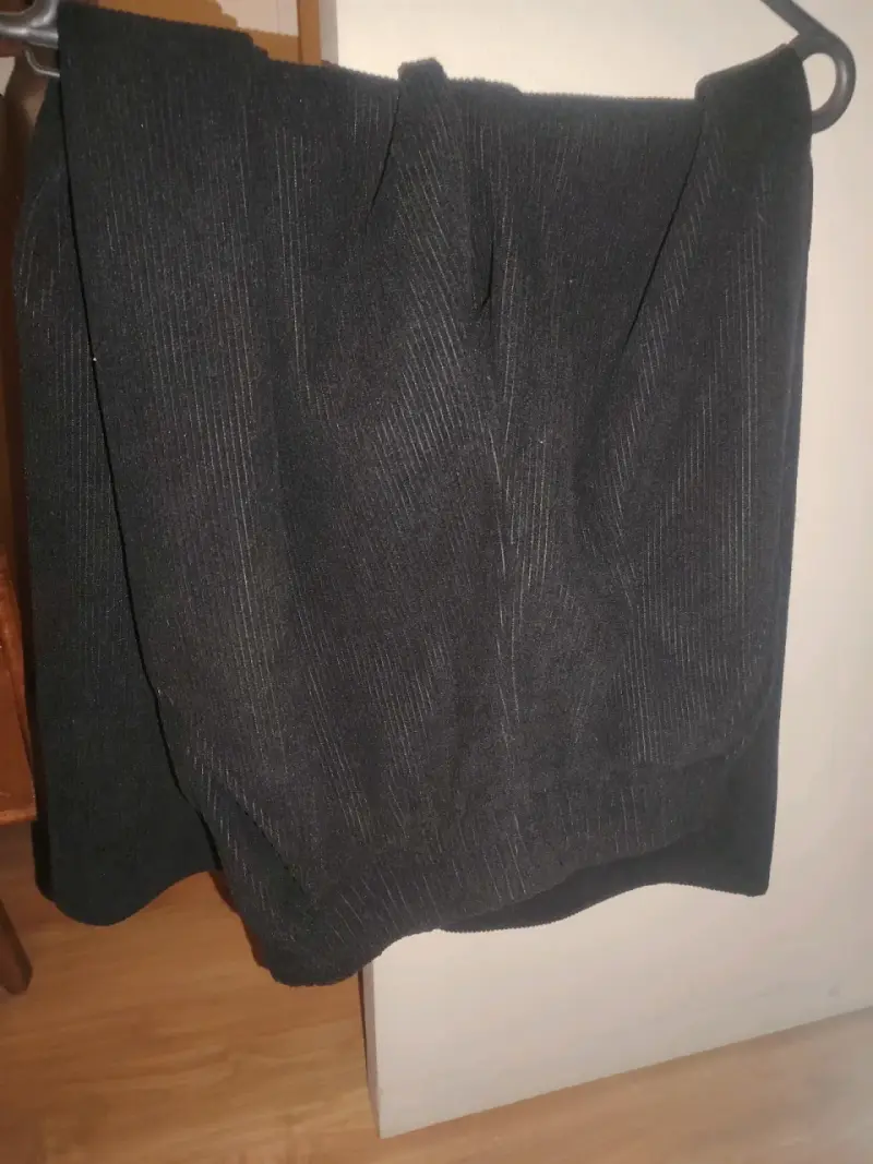 Pantalón cotele negro forrado - 2
