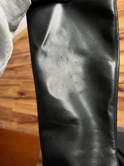 Botas negras de cuerina con plataforma - miniatura 5