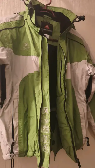 Chaqueta deportiva Le Coq Sportif verde y blanca - miniatura 2