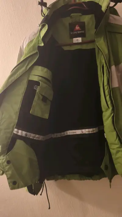 Chaqueta deportiva Le Coq Sportif verde y blanca - miniatura 4