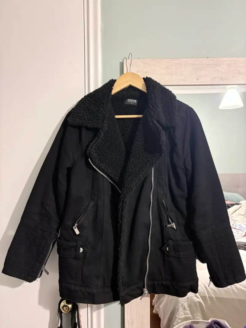 Chaqueta Foster negra con forro de lana S - 1