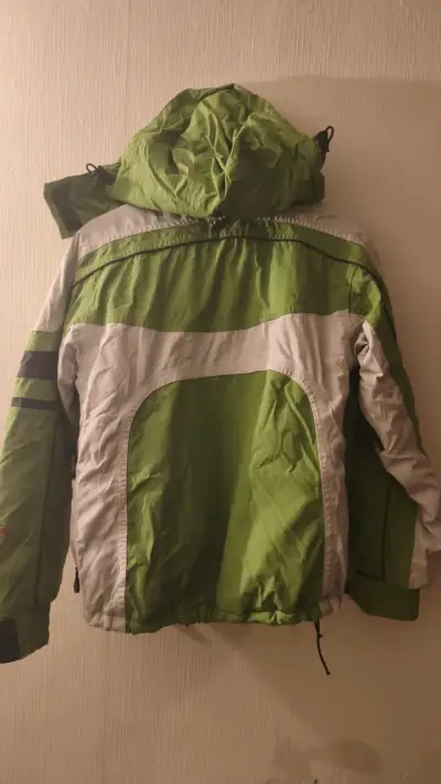 Chaqueta deportiva Le Coq Sportif verde y blanca - miniatura 6