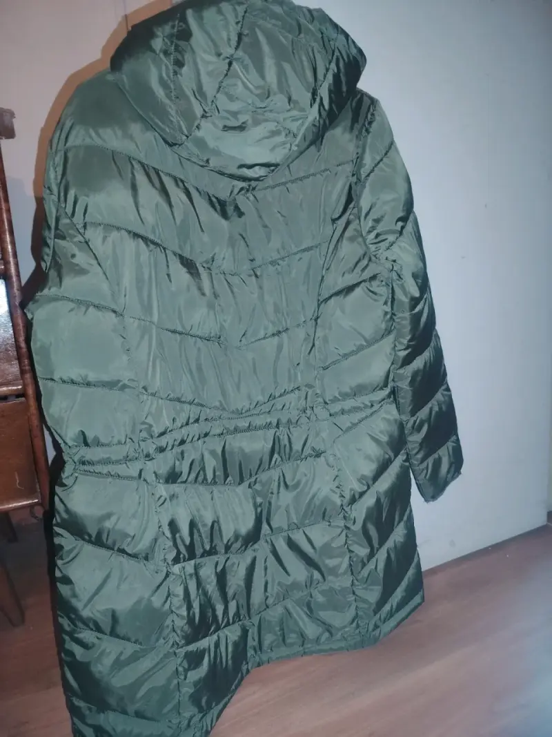 Parka verde con capucha para mujer - 2