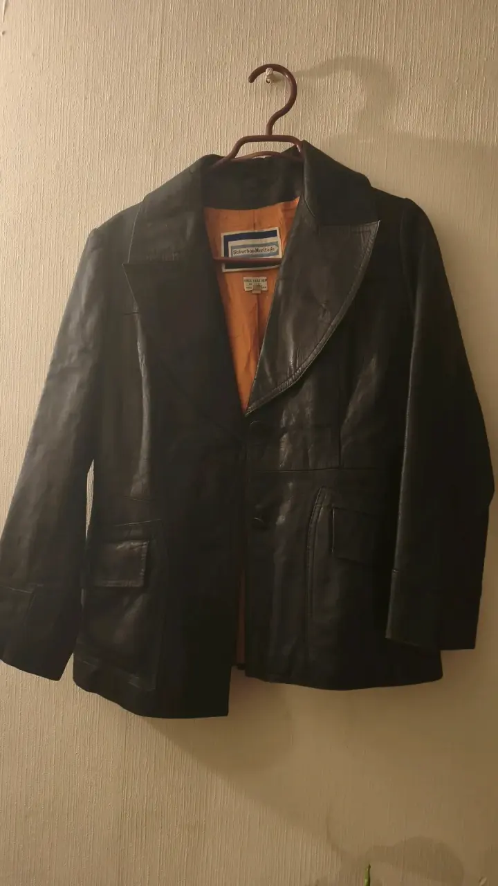 Chaqueta de cuero negra Suburban Metro - 1