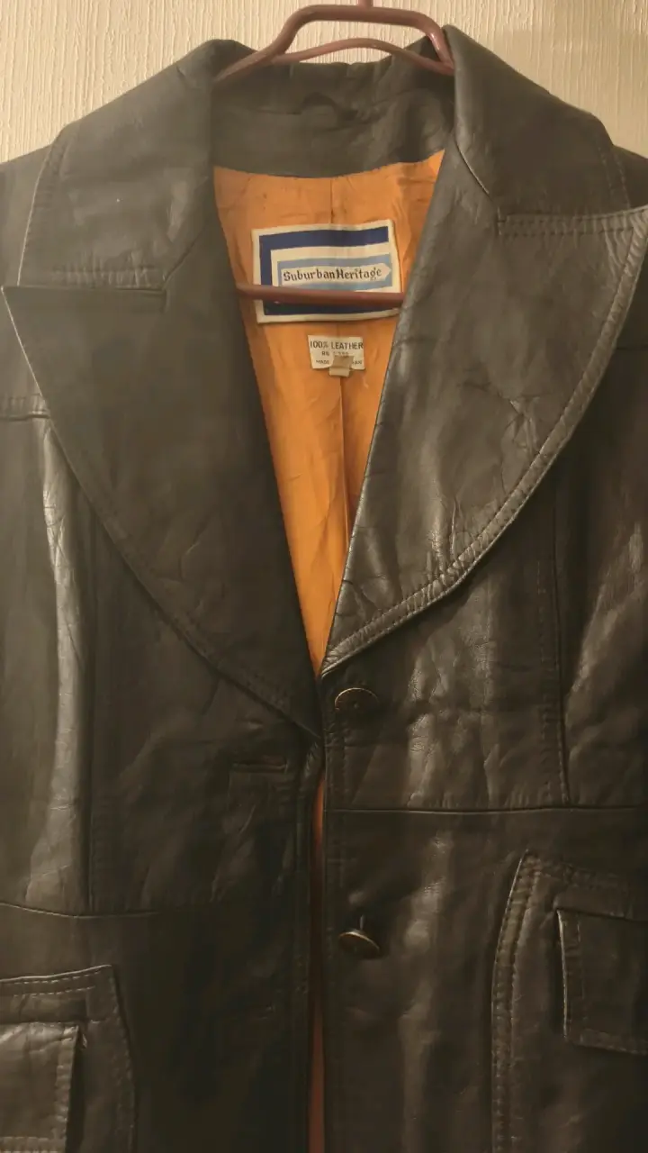 Chaqueta de cuero negra Suburban Metro - 3