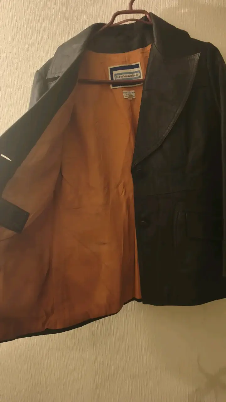 Chaqueta de cuero negra Suburban Metro - 5