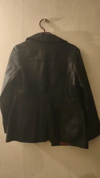 Chaqueta de cuero negra Suburban Metro - miniatura 6