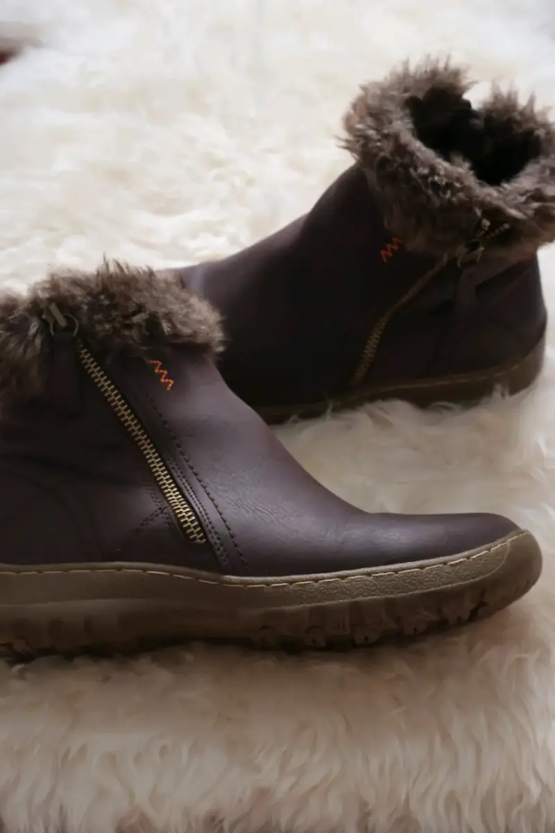Botas de invierno marrones con forro de piel - 3