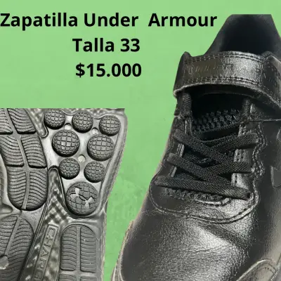 Zapatillas negras Under Armour para niños - miniatura 2