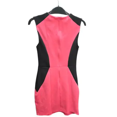 Vestido sin mangas bicolor rosa y negro - miniatura 3