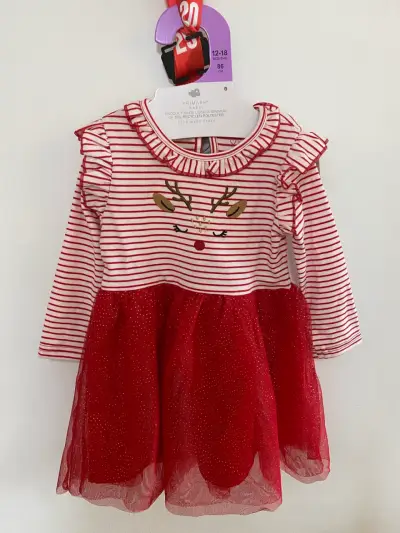 Vestido navideño para bebé Primark 12-18 meses - miniatura 1