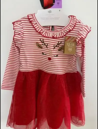 Vestido navideño para bebé Primark 12-18 meses - miniatura 3
