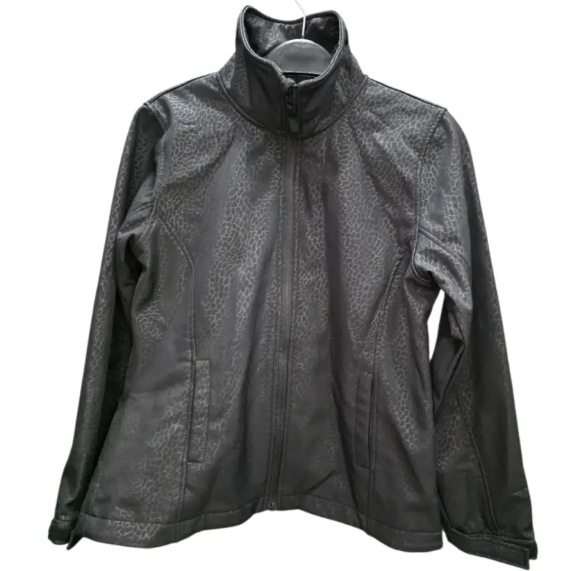 Chaqueta negra con diseño animal print - 4