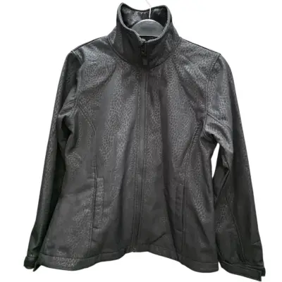 Chaqueta negra con diseño animal print - miniatura 4