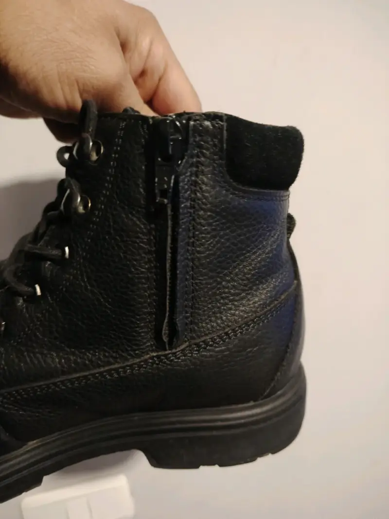 Botas de cuero negro para hombre - 3