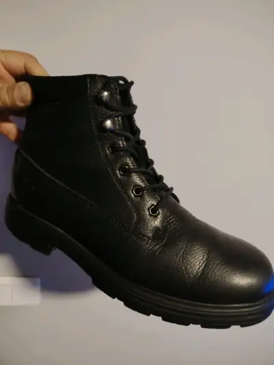Botas de cuero negro para hombre - miniatura 6
