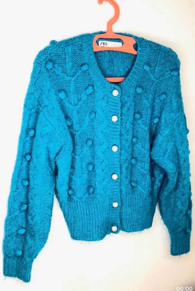 Chaqueta negra bomber de paño - 2