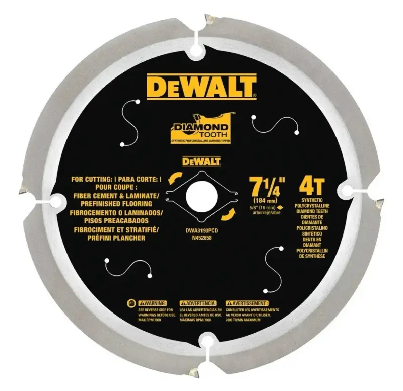 Disco de corte DeWalt 7 1/4 pulgadas para cemento - 1
