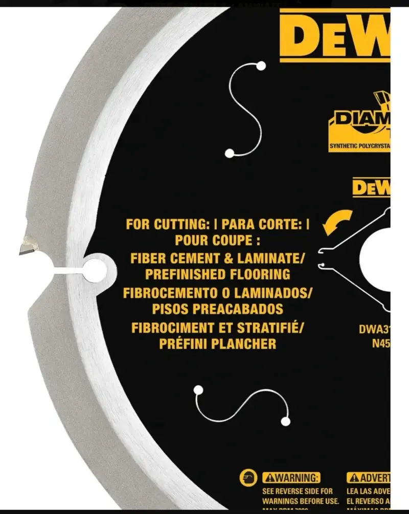 Disco de corte DeWalt 7 1/4 pulgadas para cemento - 4