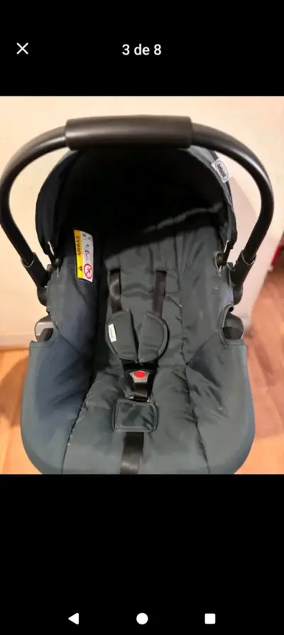 Silla de auto para bebé Bebesit negra - miniatura 1