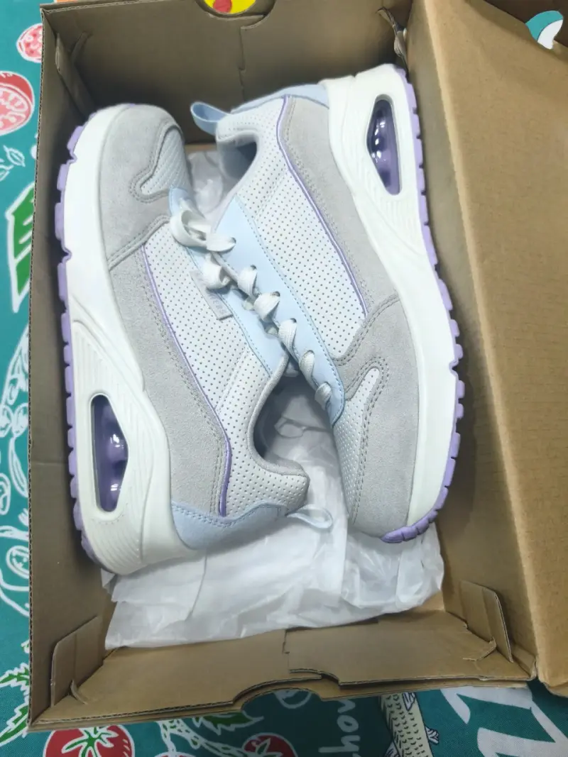 Zapatillas Skechers gris con suela gruesa - 3