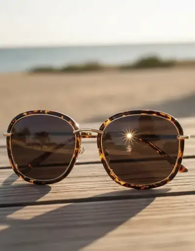 Gafas de sol redondas estilo retro - miniatura 2