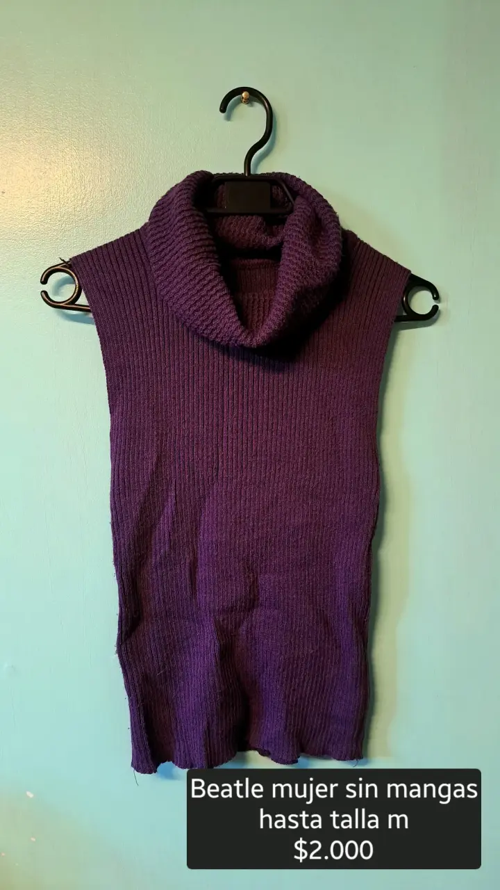 Chaleco sin mangas morado para mujer