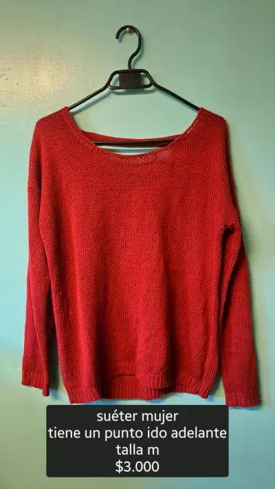 Suéter rojo de mujer talla M - miniatura 1