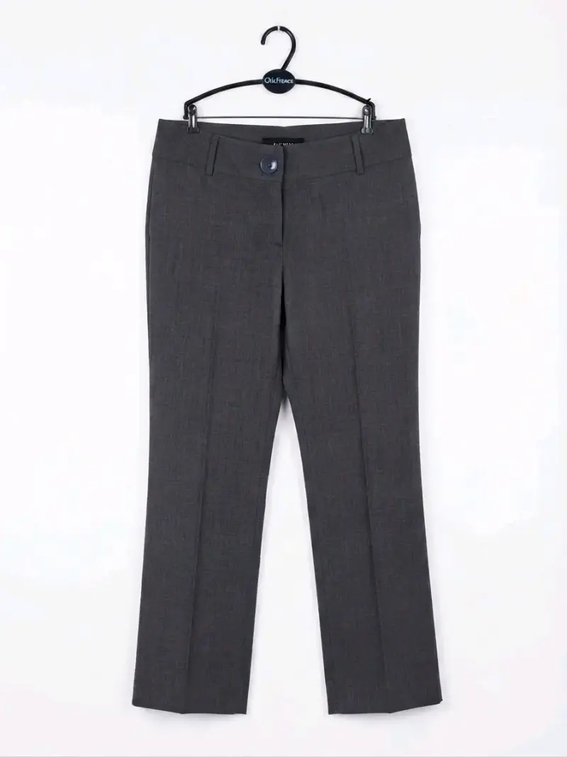 Pantalones de vestir gris oscuro para mujer - 1