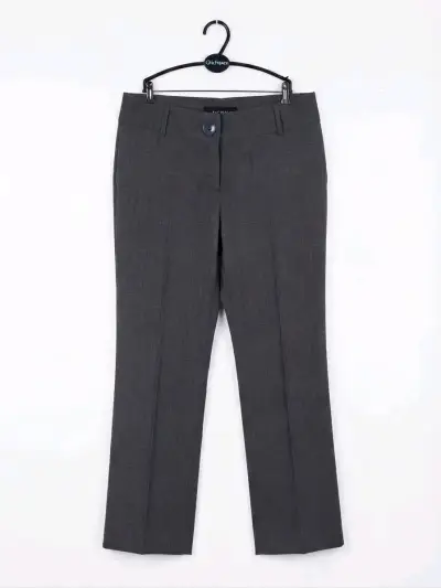 Pantalones de vestir gris oscuro para mujer - miniatura 1
