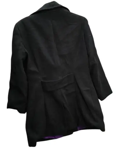 Abrigo negro Sybilla con forro morado - miniatura 3