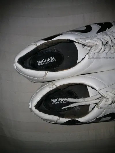 Zapatillas blancas Michael Kors de cuero - miniatura 4