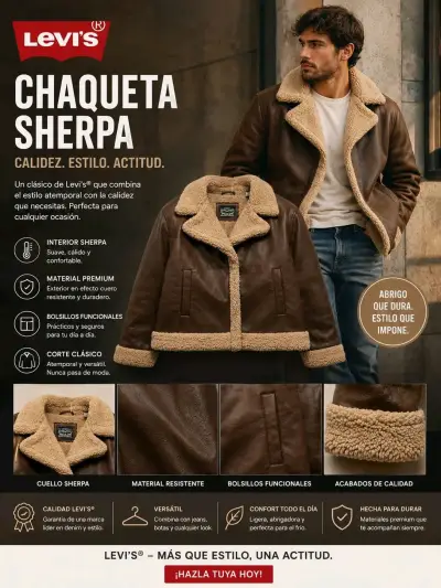 Chaqueta Levi's Sherpa de mezclilla negra - miniatura 4