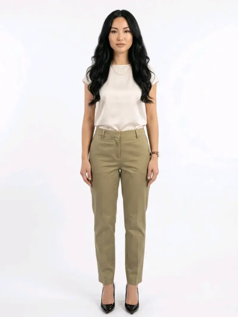 Pantalones khaki de vestir para mujer - 2