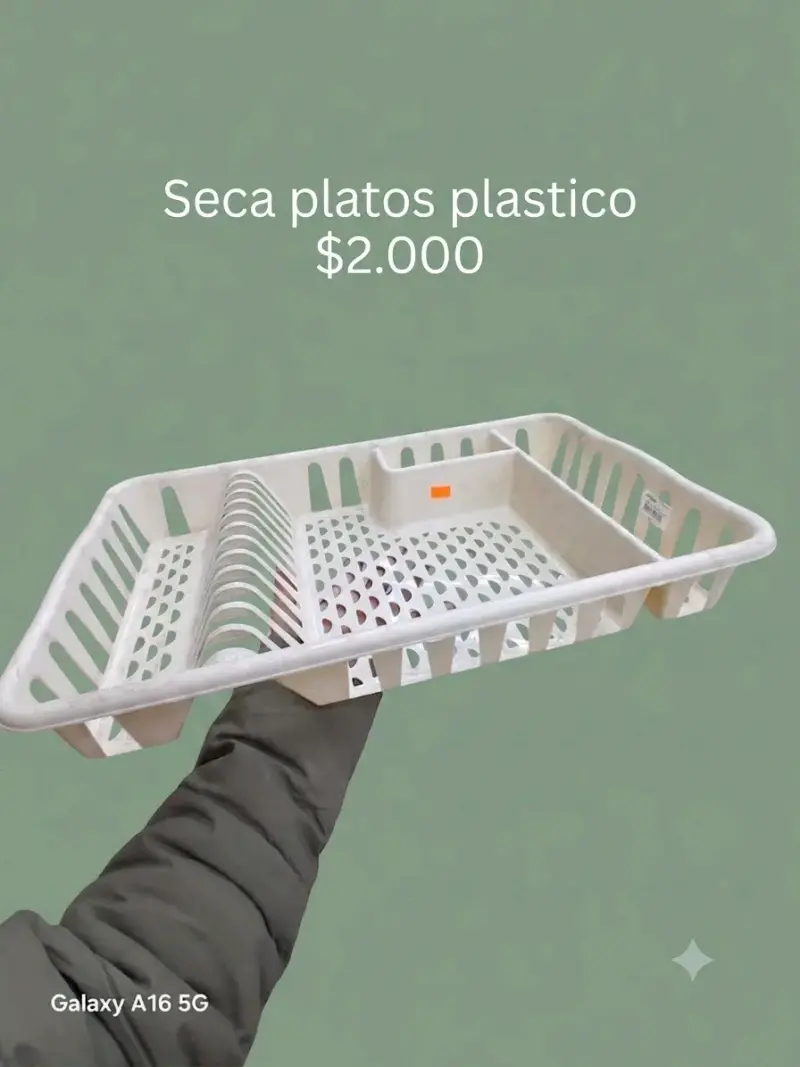 Seca platos de plástico resistente
