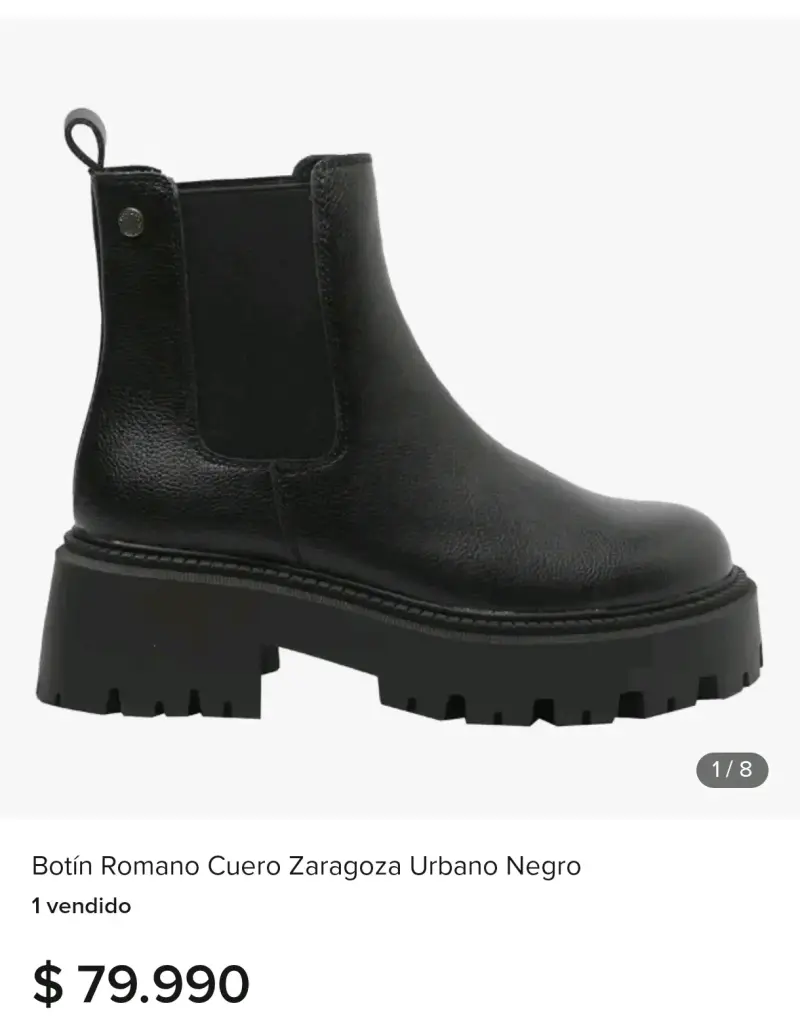 Botines de cuero negro estilo urbano