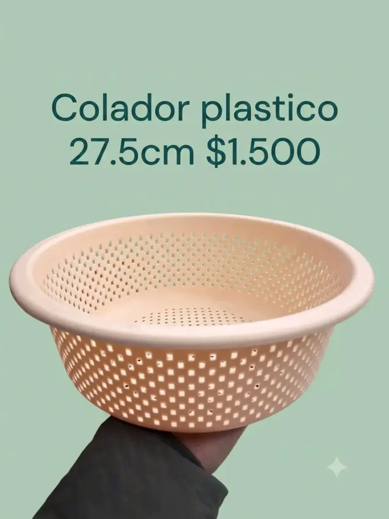 Colador plástico beige 27.5cm