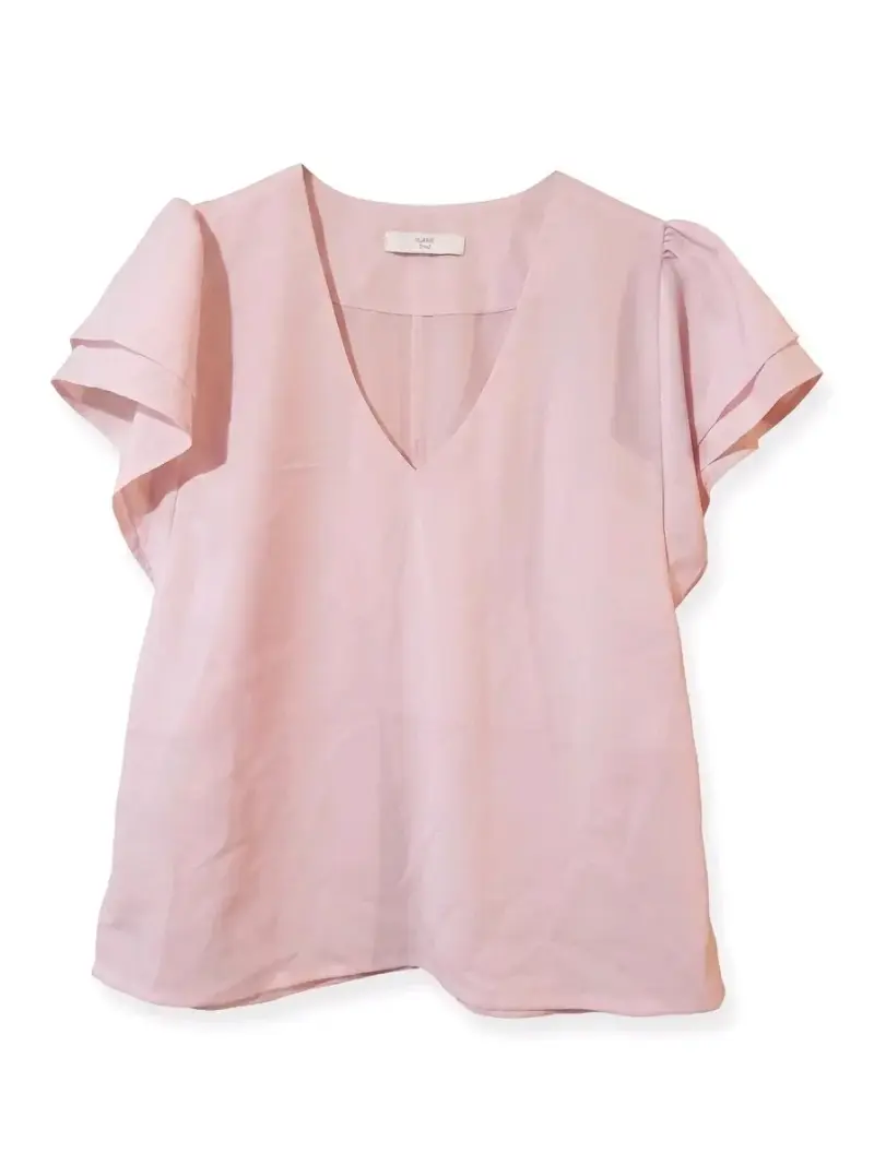 Blusa rosa claro de manga corta