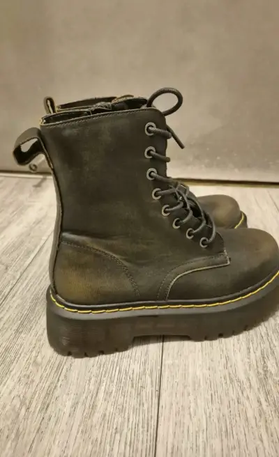 Botas de cuero con plataforma talla 36 - miniatura 2