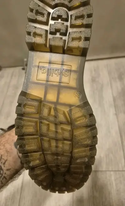 Botas de cuero con plataforma talla 36 - miniatura 3