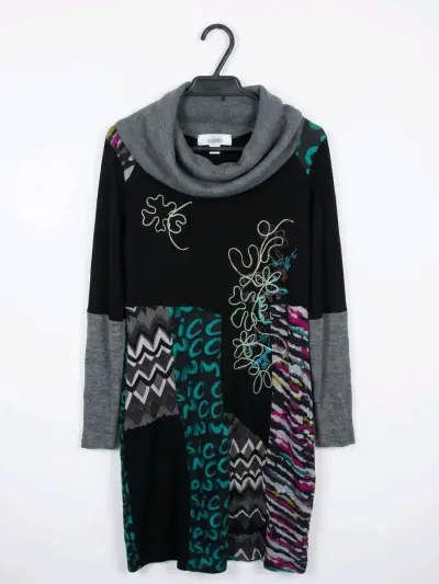 Vestido estampado multicolor- talla 44 - miniatura 1