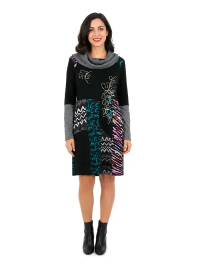 Vestido estampado multicolor- talla 44 - miniatura 2
