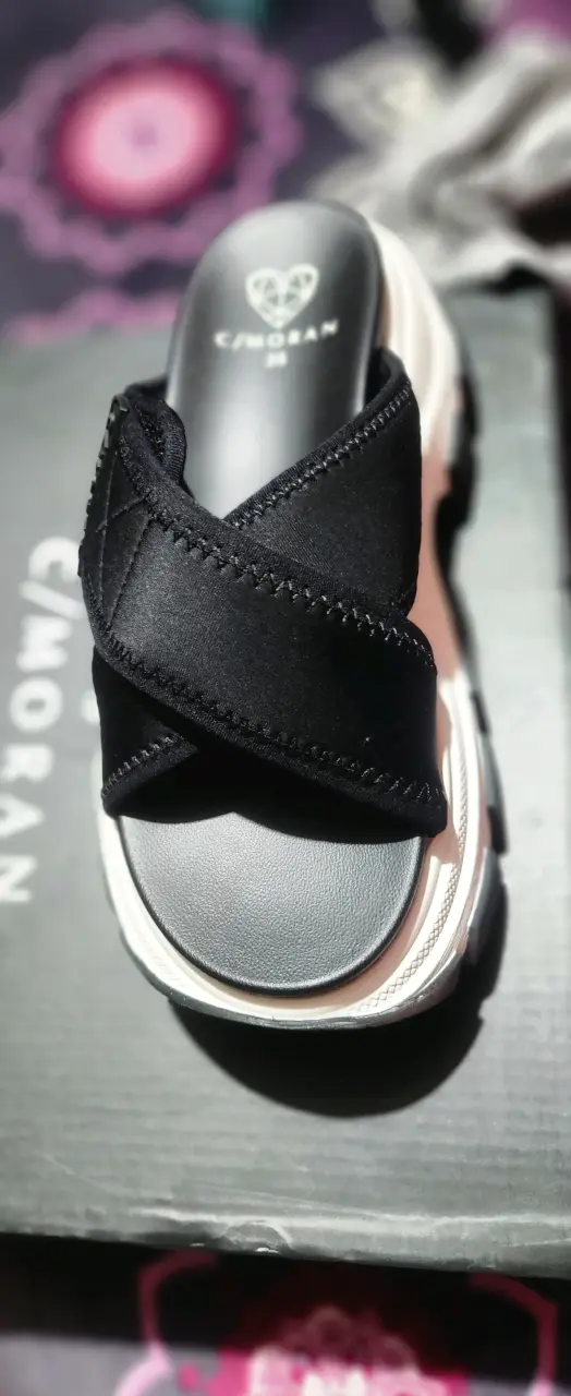 Sandalias plataforma negras C/Moran talla 35 - 3