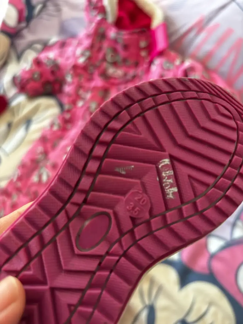 Botas de nieve infantiles rosadas - 3