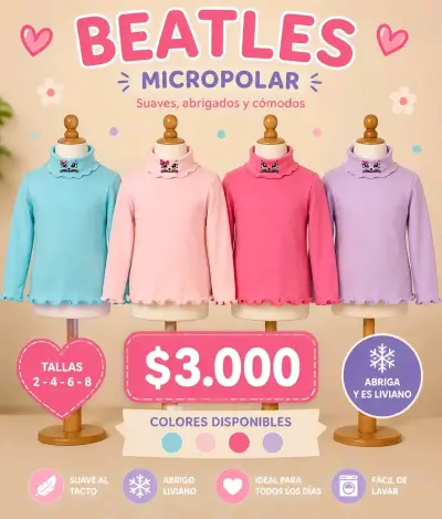 Polerón micropolar para niños Beatles - miniatura 2